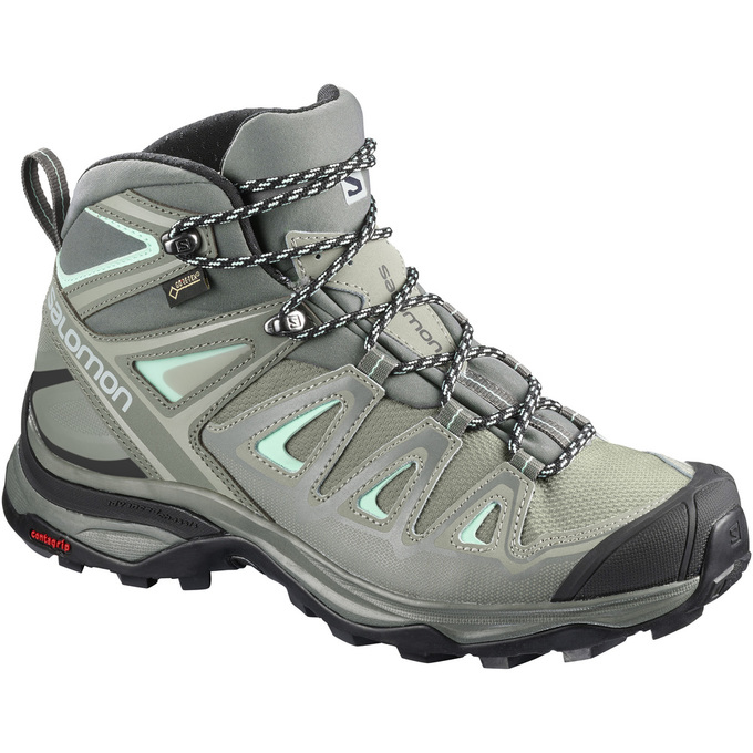 Zapatillas Trekking Salomon Mujer Gris / Negras - Salomon Argentina X ULTRA 3 WIDE MID GTX® W ,04395